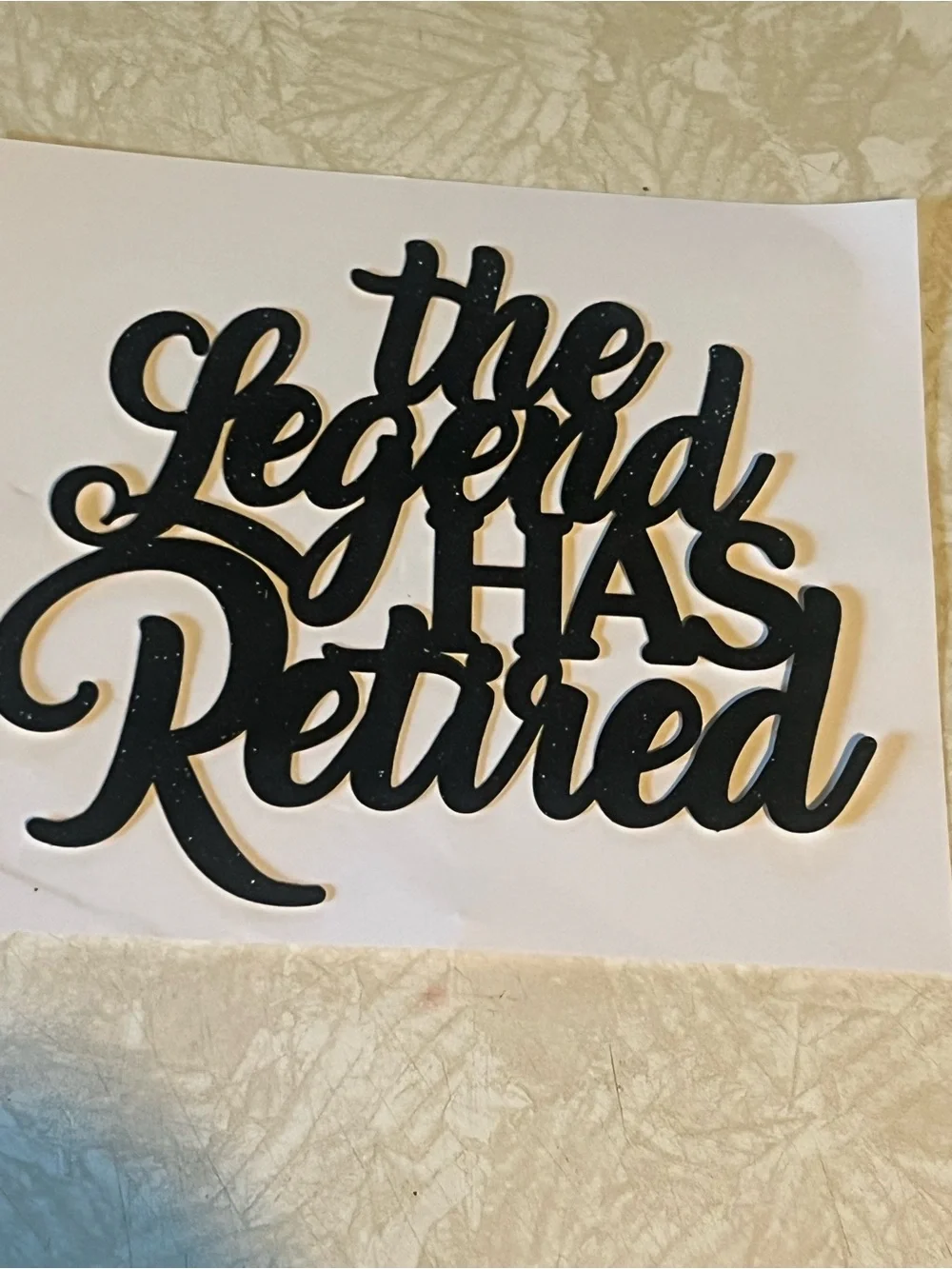 The Legend Has Retired cake toppers